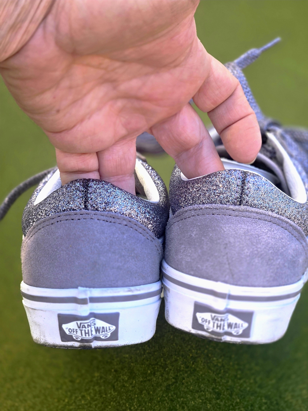 Vans 7 OLD SKOOL Glitter Low-Top Sneakers GREAT TREAD SPARKLY Y2K SKATER VIBES - Picture 4 of 14